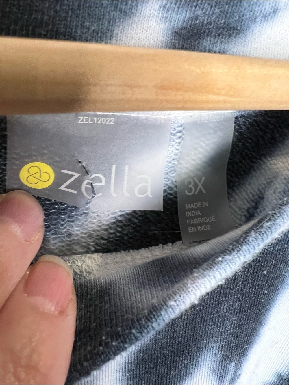 354. Zella Coastal Tie Dye Crewneck Sweatshirt 3x - Picture 5 of 7